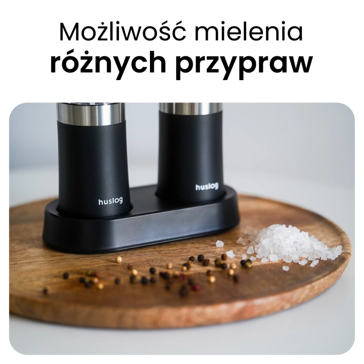 Precyzyjne dozowanie świeżo zmielonych ziaren pieprzu podczas gotowania dzięki Huslog HUS1033.
