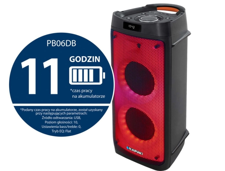 Dwa bezprzewodowe mikrofony do funkcji karaoke dołączone do zestawu Blaupunkt PB06DB.