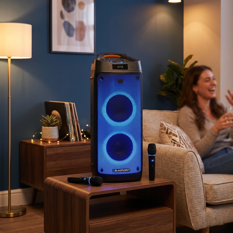 Głośnik Karaoke Blaupunkt PB06DB Bluetooth 500W PartyBox 2 Mikrofony