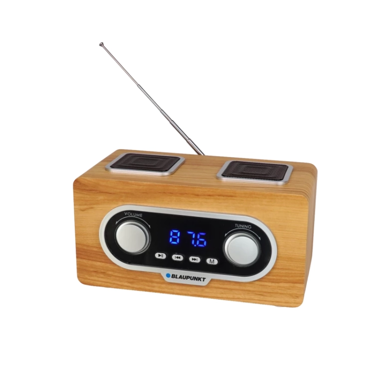 Radioodtwarzacz Przenośny Blaupunkt PP5.2CR Drewno Budzik MP3