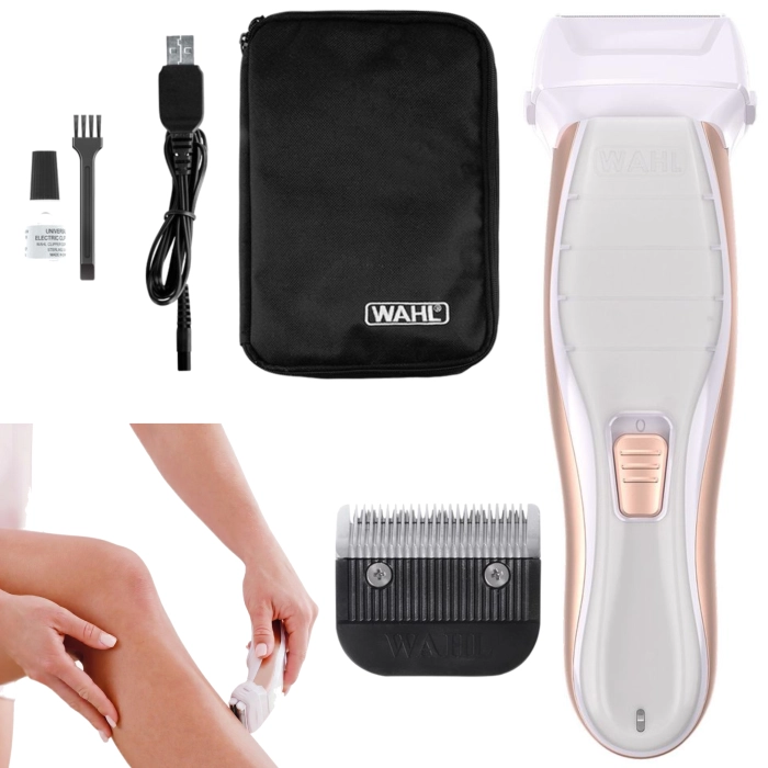 Bezprzewodowa golarka damska 2w1 Wahl 3029295 Shave Smooth w ergonomicznej obudowie.