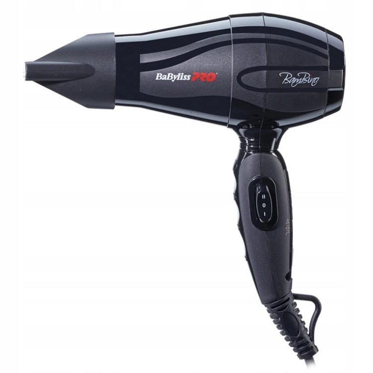Przełącznik z 2-stopniową regulacją temperatury i siły nawiewu w suszarce BaByliss PRO Bambino.