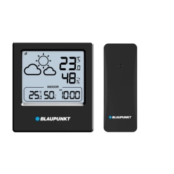 Zewnętrzny czujnik bezprzewodowy do pomiaru temperatury dołączony do stacji Blaupunkt.