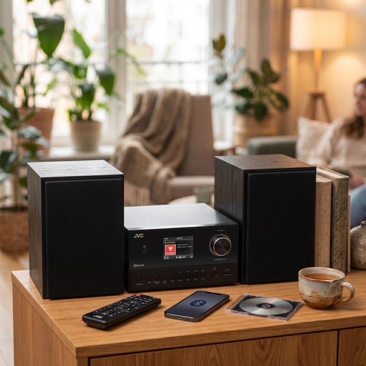 Wieża Stereo JVC UX-E225B Bluetooth CD USB FM Czarna
