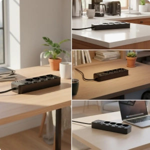 Przedłużacz Listwa Huslog HUS1053 4xAC 2xUSB-C 2xUSB 1,5m