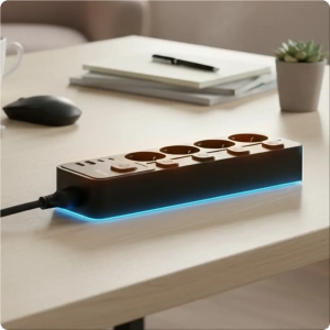 Przedłużacz Listwa Huslog HUS1053 4xAC 2xUSB-C 2xUSB 1,5m