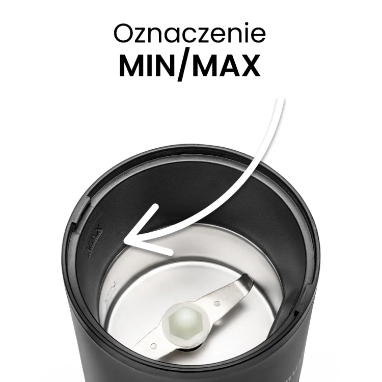 Młynek do Kawy Huslog HUS1009 180W 70g Dwuskrzydłowy Czarny