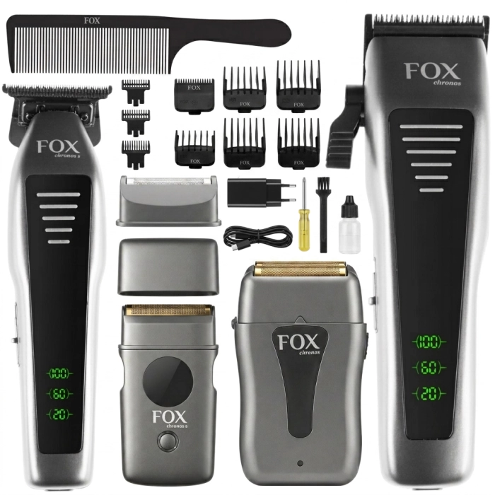 Kompletny profesjonalny zestaw barberski Fox Chronos z oferty sklepu Yago 24.pl.