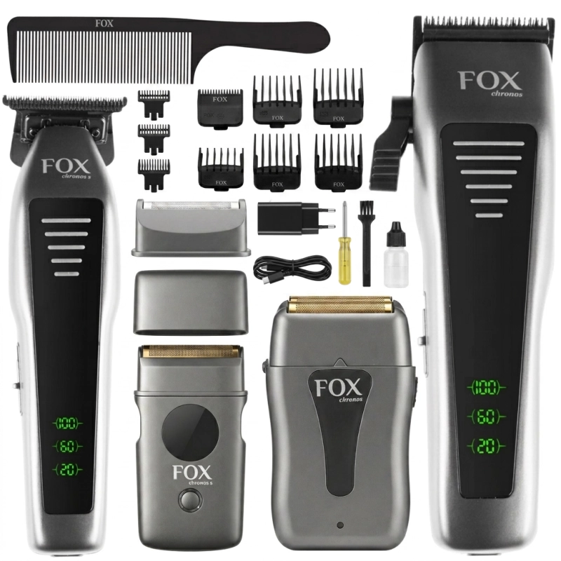 Kompletny profesjonalny zestaw barberski Fox Chronos z oferty sklepu Yago 24.pl.
