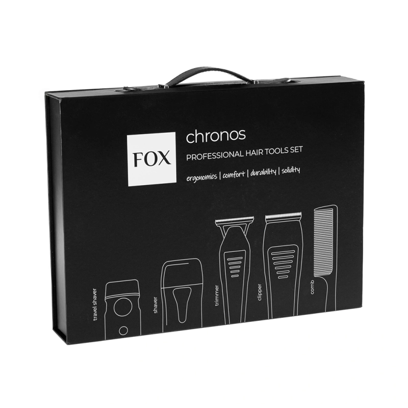Zestaw Fryzjerski FOX Chronos Maszynka Trymer 2x Golarka DLC