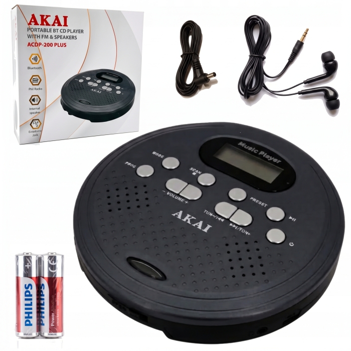 Przenośny odtwarzacz CD AKAI ACDP-200 PLUS z asortymentu sklepu Yago24.pl.