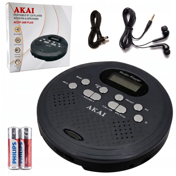Przenośny odtwarzacz CD AKAI ACDP-200 PLUS z asortymentu sklepu Yago24.pl.