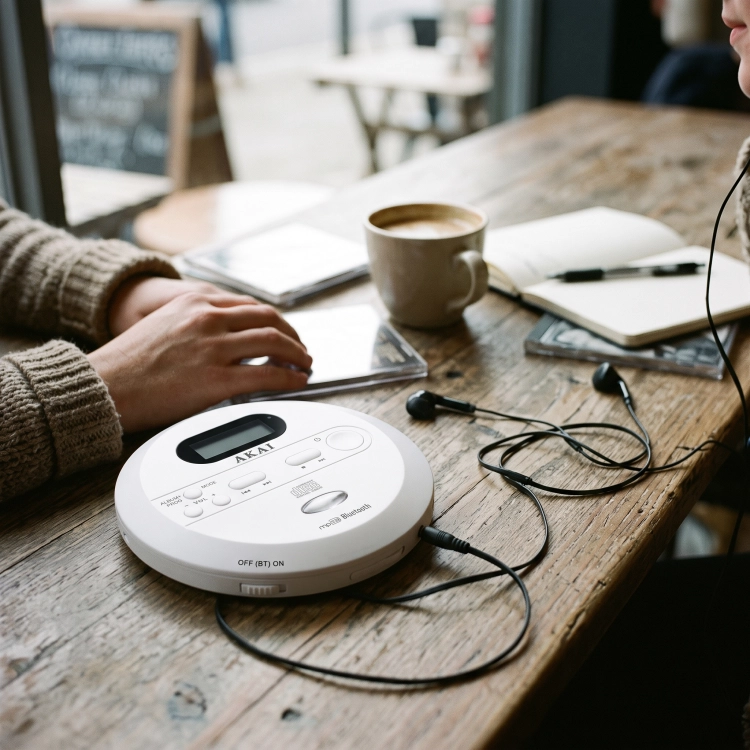 Odtwarzacz CD Discman AKAI ACDP-100 Przenośny Bluetooth 5.1 USB-C