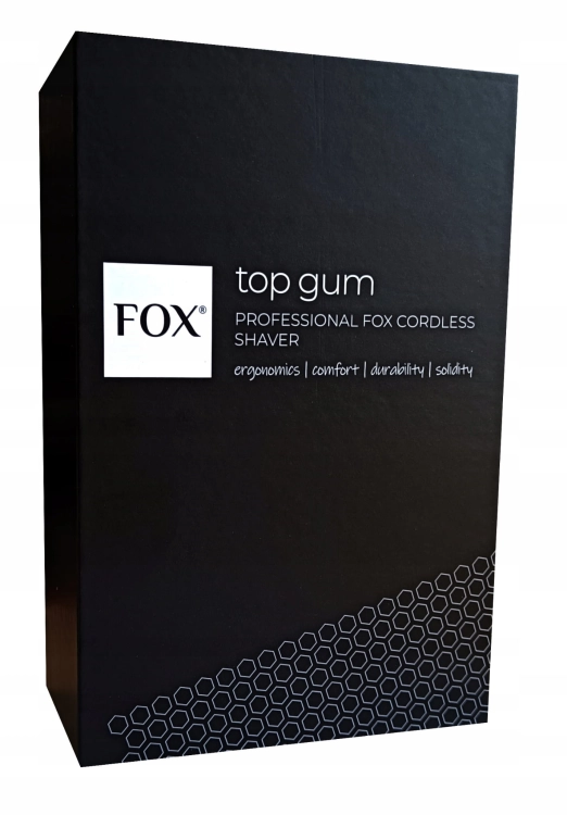 Dwustopniowy system tnący i folia zapobiegająca podrażnieniom, które posiada golarka foliowa FOX Top Gum.