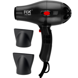 Profesjonalna i kompaktowa suszarka do włosów FOX Smart Black w eleganckiej, czarnej obudowie.